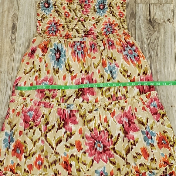 House of Harlow 1960 Maxi Dress,Pockets, Cotton, Khaki Pink Floral, Large, NWT - Picture 14 of 15
